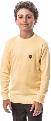 Elie Balleh Boys' Pullover Sweaters Yellow - Yellow Crest-Accent Sweater - Toddler