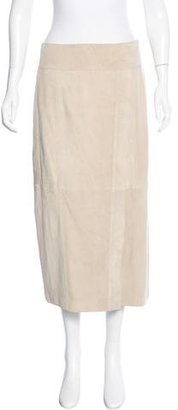 Vince Suede Knee-Length Skirt w/ Tags