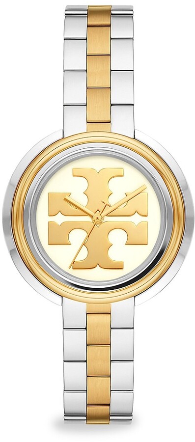 Tory Burch Miller Two-Tone Stainless Steel Bracelet Watch - ShopStyle