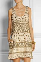Thumbnail for your product : Chloé Embellished silk-blend crepe mini dress
