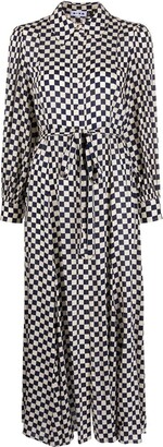 Rixo 'Maddison' checkerboard-print shirt dress