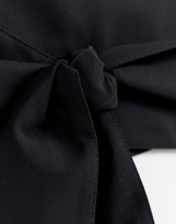 Thumbnail for your product : ASOS DESIGN black fabric obi belt