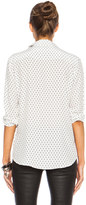 Thumbnail for your product : Equipment Brett Prism Formation Print Silk Blouse in Bright White
