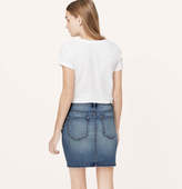 Thumbnail for your product : LOFT Denim Skirt in Neptune Blue Wash