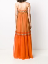 Thumbnail for your product : Alberta Ferretti Colour Block Tiered Silk Maxi Dress