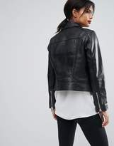 Thumbnail for your product : Whistles Cara Clean Leather Crop Jacket