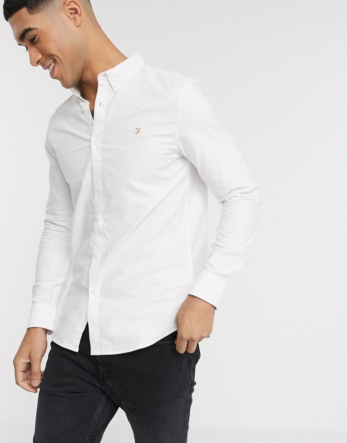 farah white oxford shirt