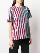 Thumbnail for your product : Halpern Sequinned Short Sleeved Top
