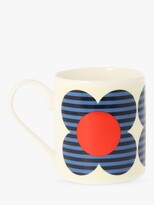 Thumbnail for your product : Orla Kiely Striped Flower Bone China Mug, 300ml, Blue/Red
