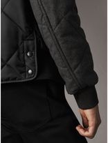 Thumbnail for your product : Burberry Packaway Hood Wool-sleeve Quilted Bomber Jacket