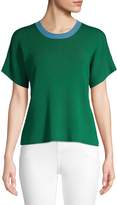 Thumbnail for your product : Max Mara Weekend Short-Sleeve Contrast Top