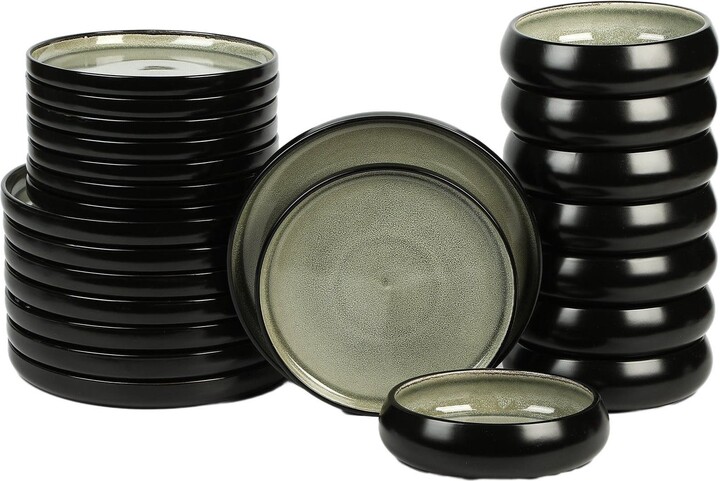 Stone Lain Lagoon Stoneware 24-Piece Dinnerware Set