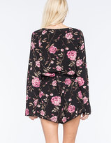Thumbnail for your product : Mimichica MIMI CHICA Bell Sleeve Womens Surplice Romper