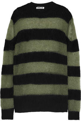 McQ Oversized Striped Wool-blend Sweater - Black
