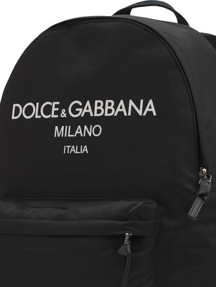 Dolce & Gabbana Logo Print Nylon Backpack