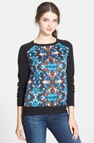 Thumbnail for your product : Adrianna Papell Ikat Jacquard Crewneck Sweater