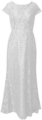 VaniaDress Women Short Sleeve Lace Long Prom Dress Evening Gown V210LF