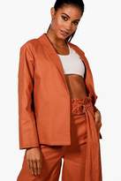 Thumbnail for your product : boohoo Womens Emily Linen Blazer