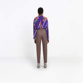 Thumbnail for your product : Balenciaga Wool vichy high waist large leg pants