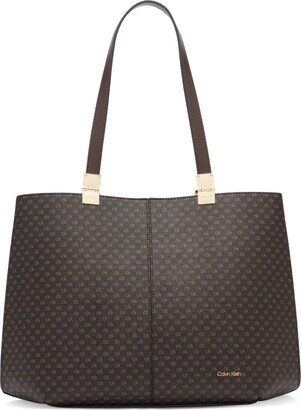 Calvin+Klein+Tan+Handbag%2Fpurse+With+Separate+Storage+Pockets for