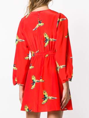 Diane von Furstenberg bird print mini dress