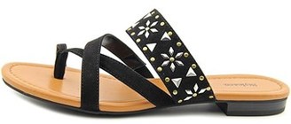 Style&Co. Style & Co. Womens Behati Split Toe Casual Slide Sandals, Black, Size 7.5.