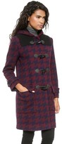 Thumbnail for your product : DKNY Hooded Coat with Leather Trim