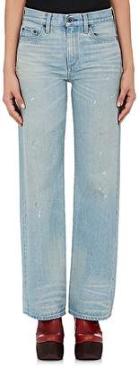 Simon Miller Women's W006 Paint-Splatter Wide-Leg Jeans