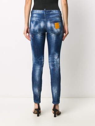 DSQUARED2 Distressed Skinny Tapered Jeans