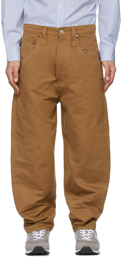 Junya Watanabe Tan Levi's Edition Garment-Dyed Trousers - ShopStyle