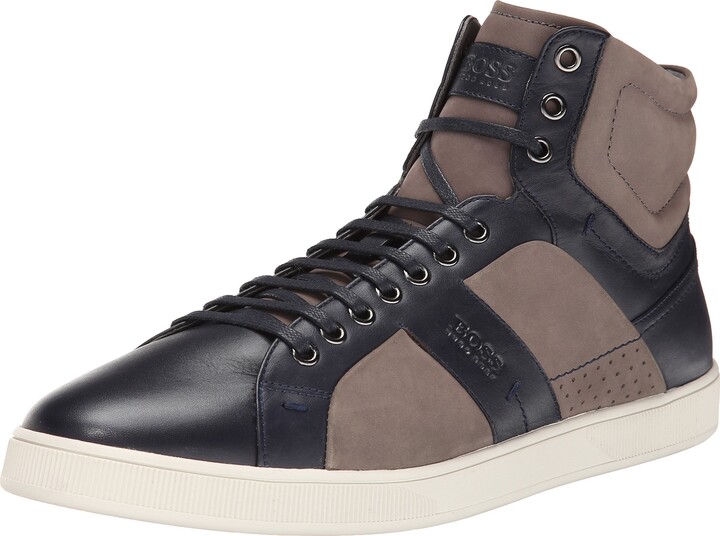 HUGO BOSS Blue Leather Men's Shoes | Shop the world's largest collection of  fashion | ShopStyle