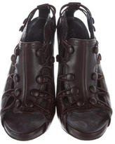 Thumbnail for your product : Bottega Veneta Leather Peep-Toe Booties