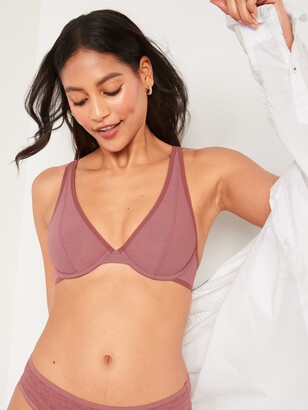 Old Navy Mesh Unlined Underwire Plunge Bra for Women - ShopStyle