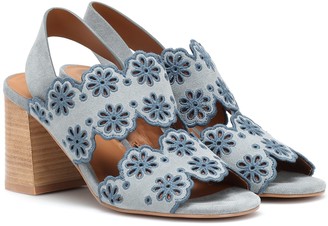 See by Chloe Embroidered suede sandals