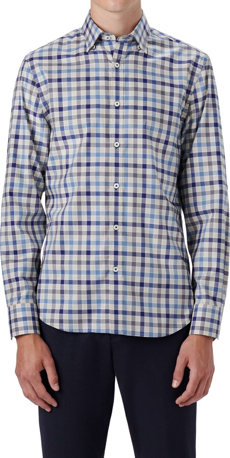Bugatchi Classic Fit Check Button-Up Shirt