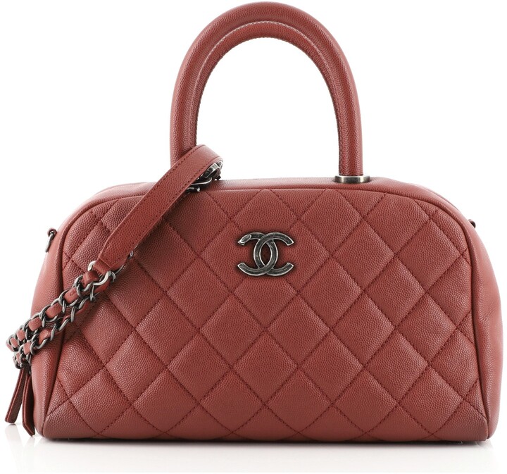 Chanel Coco Handle Bowling Bag Quilted Caviar Small - ShopStyle