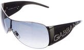Thumbnail for your product : Dolce & Gabbana Logo Embellished Shield Sunglasses