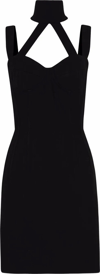 Dolce & Gabbana Halterneck Sable Minidress
