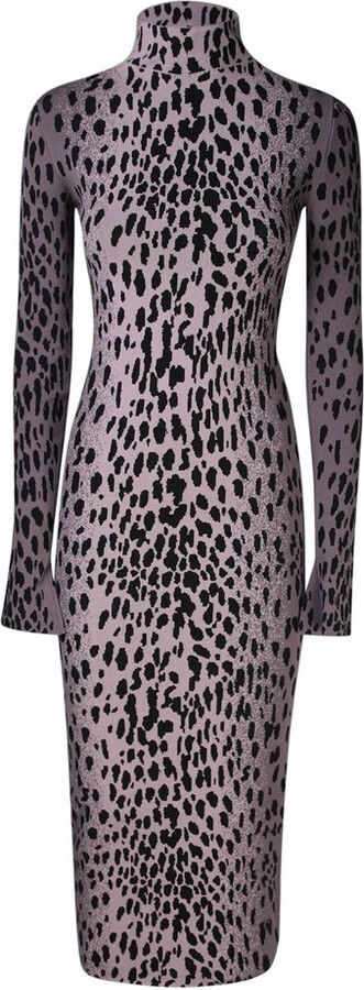 Ssheena Fitted High-Neck Dress