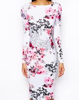 Thumbnail for your product : ASOS Floral Watercolour Print Bodycon Dress