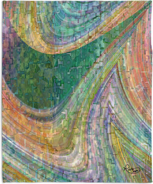 DiaNoche Designs Muted Cloudy Tiles Throw