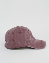 Thumbnail for your product : ASOS Baseball Cap With Burgundy Pigment Dye