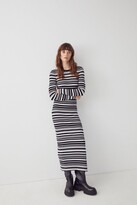 Thumbnail for your product : Warehouse Mixed Stripe Crew Neck Knitted Dressmono