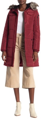 lucky brand faux fur trench coat