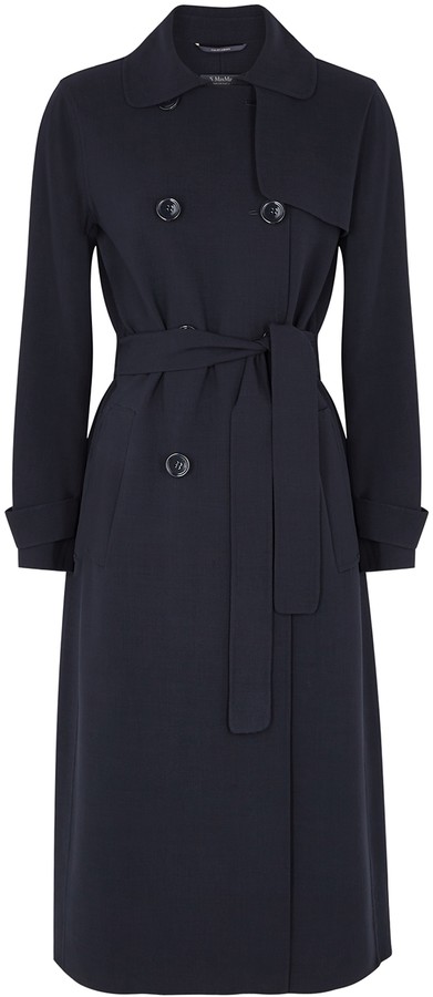 max mara navy wool coat
