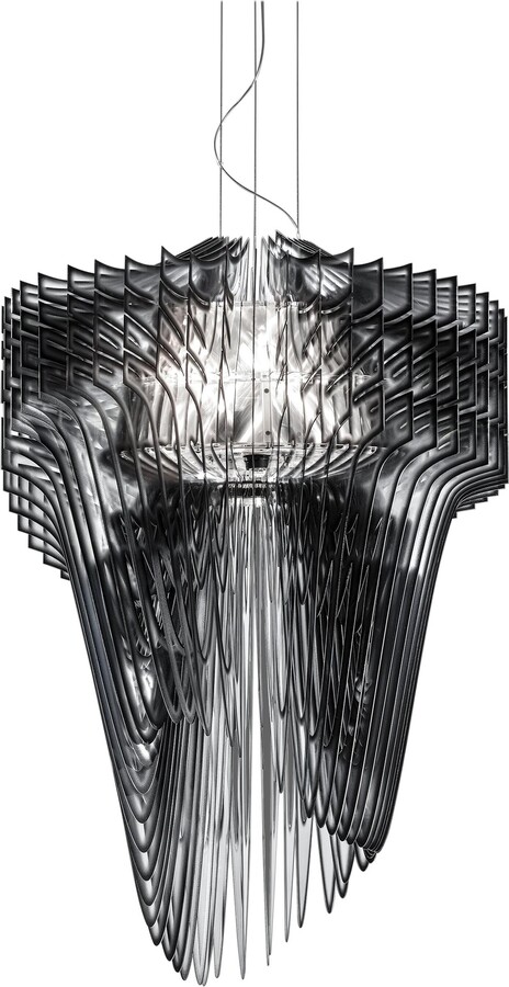 Slamp Aria Extra Large Pendant Light In Black Shade By Zaha Hadid