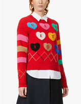 Thumbnail for your product : Benetton Heart intarsia knitted jumper