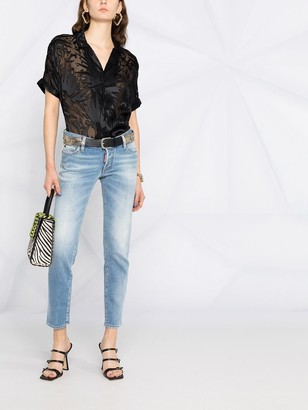 DSQUARED2 Faded Straight-Leg Jeans