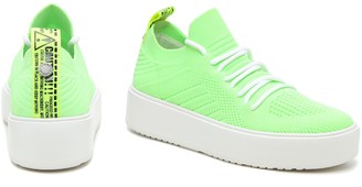lime green athletic shoes