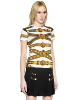 Thumbnail for your product : Versus Printed Stretch Cotton Jersey T-Shirt